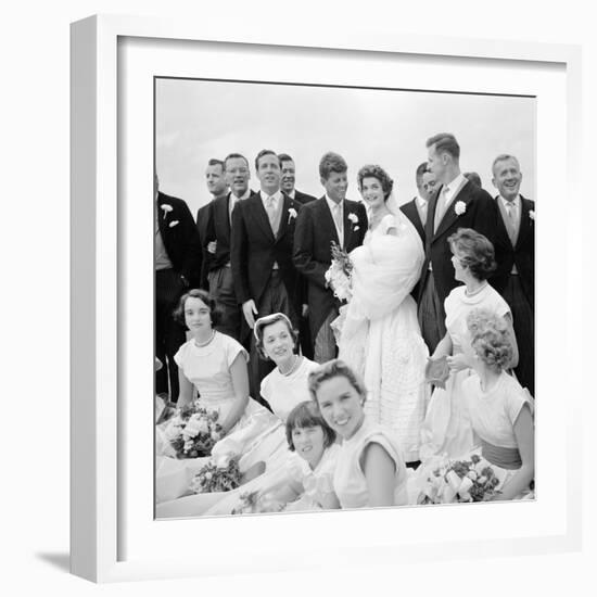 Wedding of Jackie Bouvier and Senator John F. Kennedy at Newport, Rhode Island, 1953-Toni Frissell-Framed Photographic Print