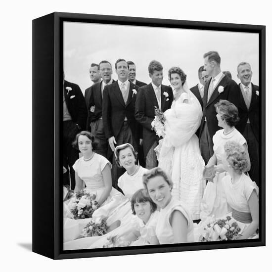 Wedding of Jackie Bouvier and Senator John F. Kennedy at Newport, Rhode Island, 1953-Toni Frissell-Framed Stretched Canvas