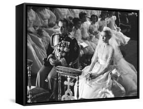 Wedding of Prince Rainier of Monaco to American Actress Grace Kelly-Thomas D^ Mcavoy-Framed Stretched Canvas