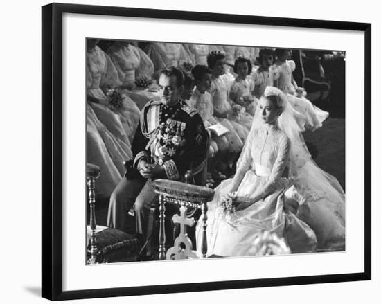 Wedding of Prince Rainier of Monaco to American Actress Grace Kelly-Thomas D^ Mcavoy-Framed Premium Photographic Print