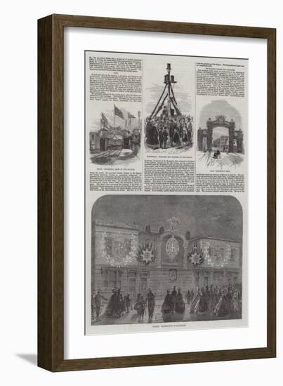 Wedding of the Prince of Wales and Alexandra of Denmark-William Henry Pike-Framed Giclee Print