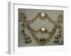 Wedding Ornament in Gilded Silver, Coral, Mother of Pearl and Carnelian from Region of Khorezm-null-Framed Giclee Print