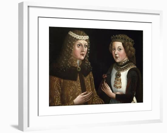 Wedding Painting of Ladislaus and Magdalena of Valois-null-Framed Giclee Print