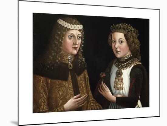 Wedding Painting of Ladislaus and Magdalena of Valois-null-Mounted Giclee Print