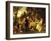 Wedding Party in the Garden of Fontainebleau-Carl Herpfer-Framed Giclee Print