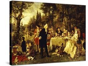 Wedding Party in the Garden of Fontainebleau-Carl Herpfer-Stretched Canvas