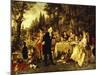 Wedding Party in the Garden of Fontainebleau-Carl Herpfer-Mounted Giclee Print