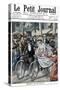 Wedding Party on Bicycles Led by the Bride and Bridegroom, Nice, France, 1909-null-Stretched Canvas