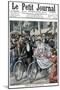 Wedding Party on Bicycles Led by the Bride and Bridegroom, Nice, France, 1909-null-Mounted Giclee Print
