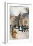 Wedding Party Strolling Through the Village of Pont-Aven in Brittany, France-null-Framed Giclee Print