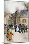Wedding Party Strolling Through the Village of Pont-Aven in Brittany, France-null-Mounted Giclee Print