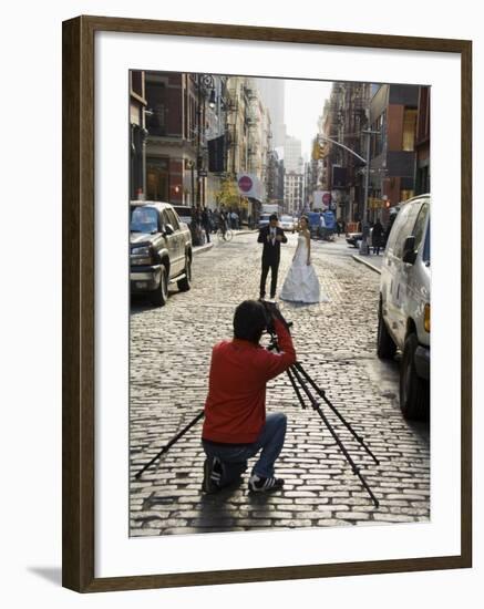 Wedding Photo Shoot in Soho, Manhattan, New York City, New York, USA-R H Productions-Framed Photographic Print