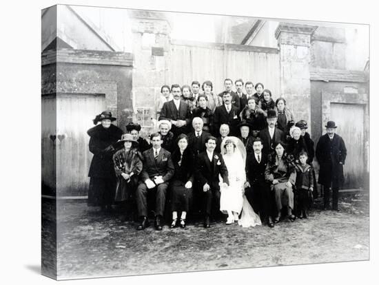 Wedding Photograph in the Sarthe Region of France, C.1920 (Photo)-French Photographer-Stretched Canvas