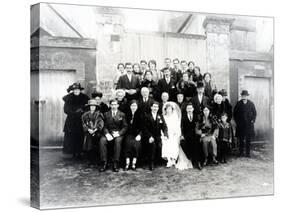 Wedding Photograph in the Sarthe Region of France, C.1920 (Photo)-French Photographer-Stretched Canvas