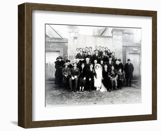 Wedding Photograph in the Sarthe Region of France, C.1920 (Photo)-French Photographer-Framed Premium Giclee Print