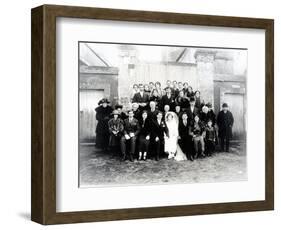 Wedding Photograph in the Sarthe Region of France, C.1920 (Photo)-French Photographer-Framed Premium Giclee Print