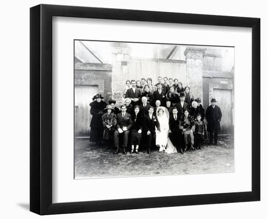 Wedding Photograph in the Sarthe Region of France, C.1920 (Photo)-French Photographer-Framed Premium Giclee Print