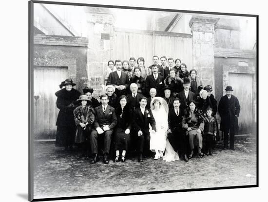 Wedding Photograph in the Sarthe Region of France, C.1920 (Photo)-French Photographer-Mounted Premium Giclee Print