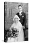 Wedding Portrait of Young Couple, Ca. 1924-null-Stretched Canvas