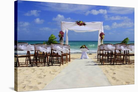 Wedding Preparation on A Mexican Beach-AndyCandy-Stretched Canvas