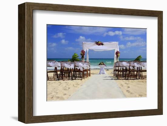 Wedding Preparation on A Mexican Beach-AndyCandy-Framed Photographic Print