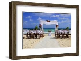 Wedding Preparation on A Mexican Beach-AndyCandy-Framed Photographic Print