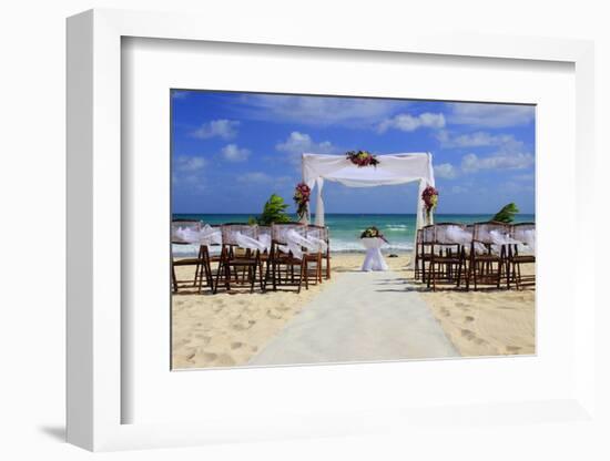 Wedding Preparation on A Mexican Beach-AndyCandy-Framed Photographic Print