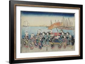 Wedding Procession, Mid 19th Century-Utagawa Hiroshige-Framed Giclee Print