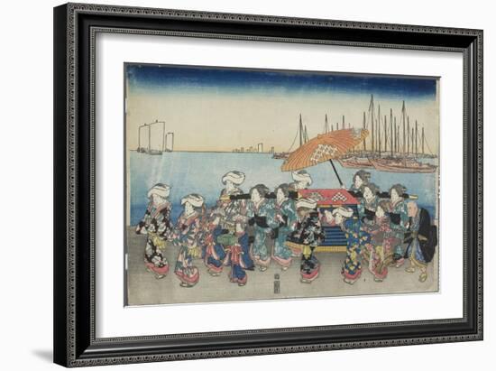 Wedding Procession, Mid 19th Century-Utagawa Hiroshige-Framed Giclee Print