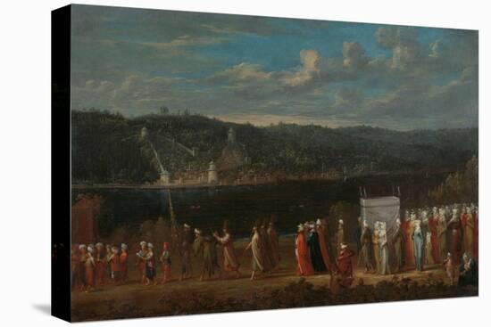 Wedding procession on the Bosphorus, c.1720-37-Jean Baptiste Vanmour-Stretched Canvas