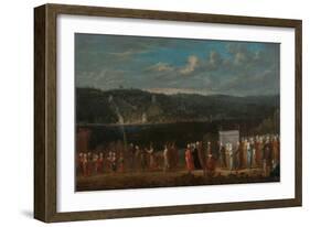Wedding procession on the Bosphorus, c.1720-37-Jean Baptiste Vanmour-Framed Giclee Print