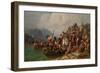 Wedding Procession on the Rhine, 19Th Century (Oil on Canvas)-Albert Kindler-Framed Giclee Print