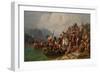 Wedding Procession on the Rhine, 19Th Century (Oil on Canvas)-Albert Kindler-Framed Giclee Print