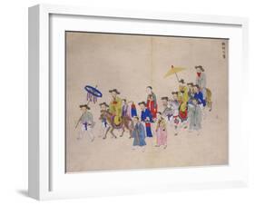 Wedding Procession with Groom-Kim Junkeun-Framed Giclee Print