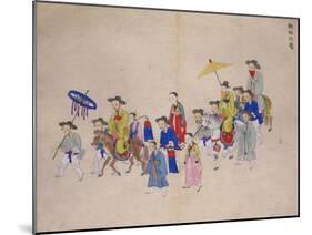Wedding Procession with Groom-Kim Junkeun-Mounted Giclee Print