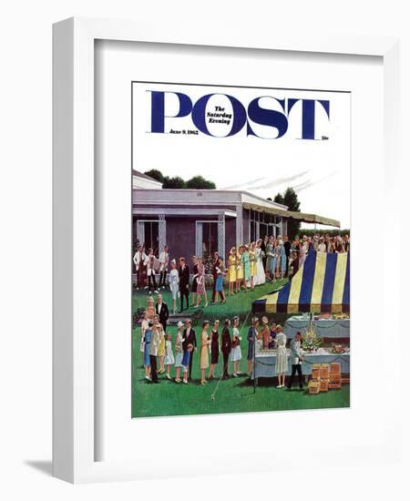 "Wedding Reception," Saturday Evening Post Cover, June 9, 1962-Ben Kimberly Prins-Framed Giclee Print