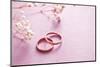 Wedding Rings on a Soft Pastel Background.-Ekaterina Mesilova-Mounted Photographic Print