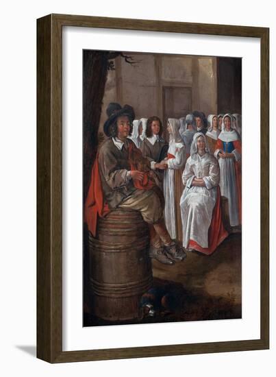 Wedding Scene Par Michelin, Jean (1623-1695). Oil on Canvas, Size : 76X52, , Private Collection-Jean Michelin-Framed Giclee Print