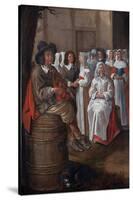 Wedding Scene Par Michelin, Jean (1623-1695). Oil on Canvas, Size : 76X52, , Private Collection-Jean Michelin-Stretched Canvas