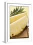 Wedges of Pineapple on Chopping Board-Foodcollection-Framed Photographic Print