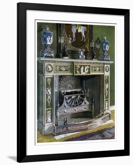 Wedgwood Flaxman Chimneypiece, Fontainebleau, France, 1911-1912-Edwin Foley-Framed Giclee Print