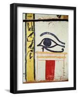 Wedjat Eye, Detail from the Sarcophagus Cover of the Lady of Madja, New Kingdom, c.1450 BC-Egyptian 18th Dynasty-Framed Giclee Print