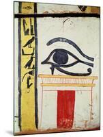 Wedjat Eye, Detail from the Sarcophagus Cover of the Lady of Madja, New Kingdom, c.1450 BC-Egyptian 18th Dynasty-Mounted Giclee Print