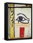 Wedjat Eye, Detail from the Sarcophagus Cover of the Lady of Madja, New Kingdom, c.1450 BC-Egyptian 18th Dynasty-Framed Stretched Canvas