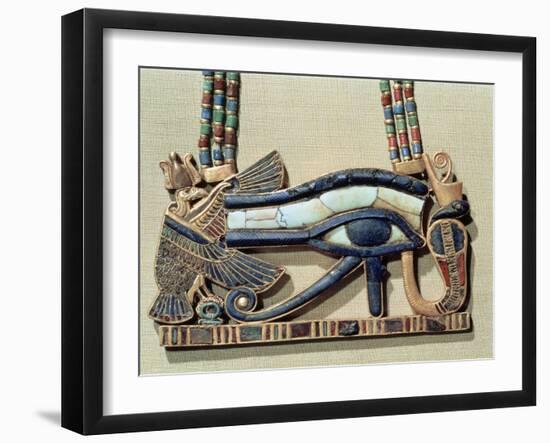 Wedjet Eye Pectoral, from the Tomb of Tutankhamun (circa 1370-52 BC) New Kingdom-null-Framed Giclee Print