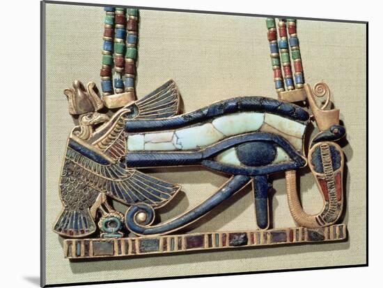 Wedjet Eye Pectoral, from the Tomb of Tutankhamun (circa 1370-52 BC) New Kingdom-null-Mounted Giclee Print