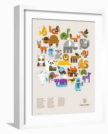 Wee Alphas Print-Wee Society-Framed Art Print