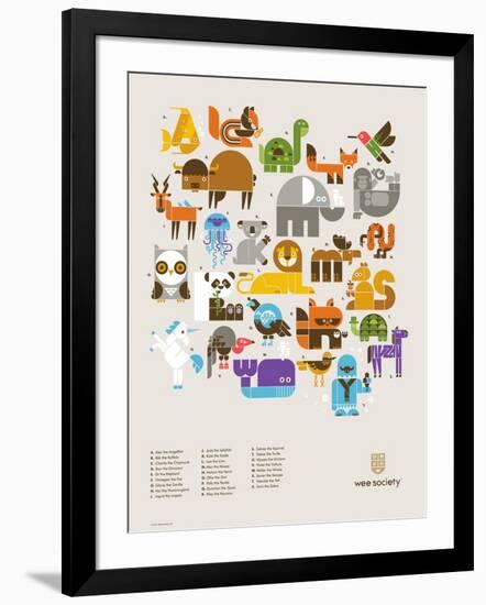 Wee Alphas Print-Wee Society-Framed Art Print