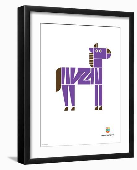 Wee Alphas, Zach the Zebra-Wee Society-Framed Art Print