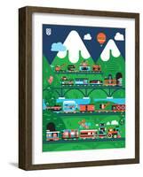 Wee Chugga, All Aboard-Wee Society-Framed Art Print